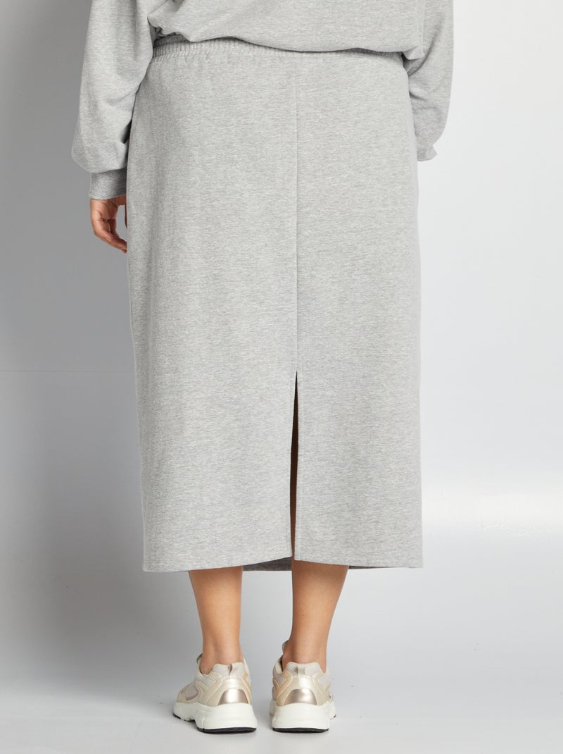 Falda midi estilo jogging GRIS - Kiabi