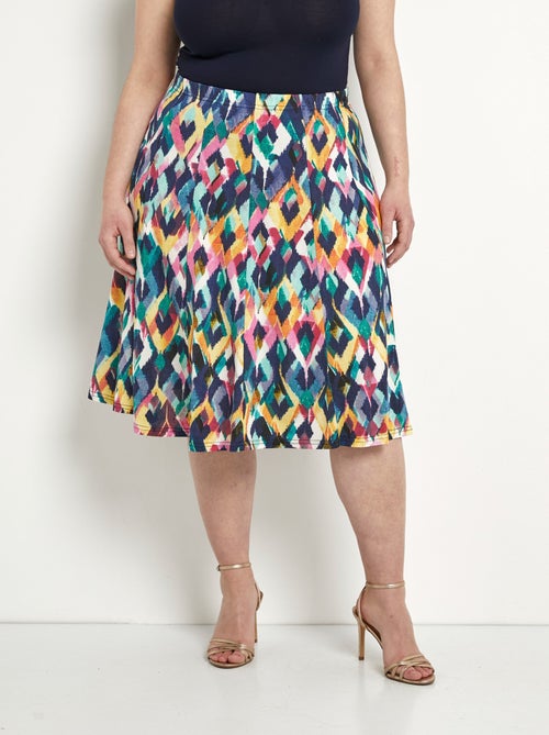 Falda midi evasé estampada - Afibel - Kiabi