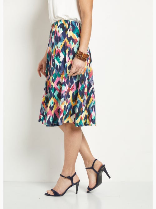 Falda midi evasé estampada - Afibel - Kiabi