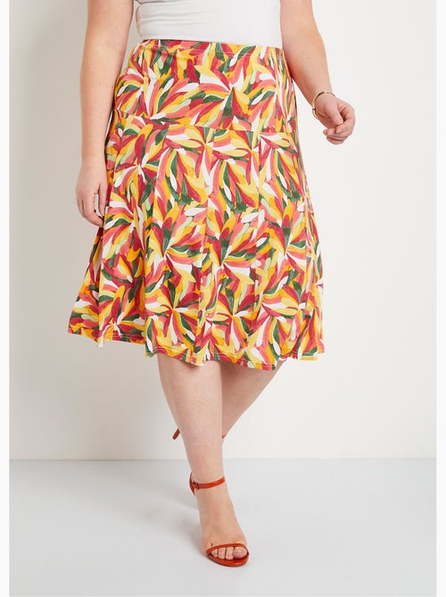 Falda midi evasé estampada - Afibel - Kiabi