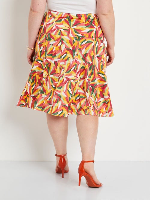 Falda midi evasé estampada - Afibel - Kiabi