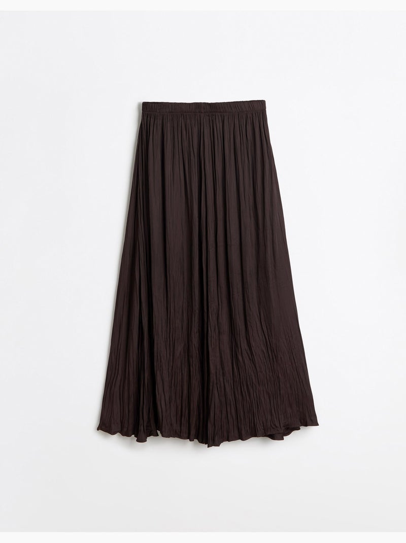 Falda midi fluida, mo fashion Marrón - Kiabi