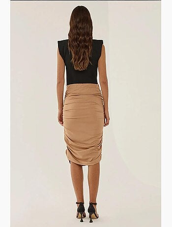 Falda midi fruncida hiccup