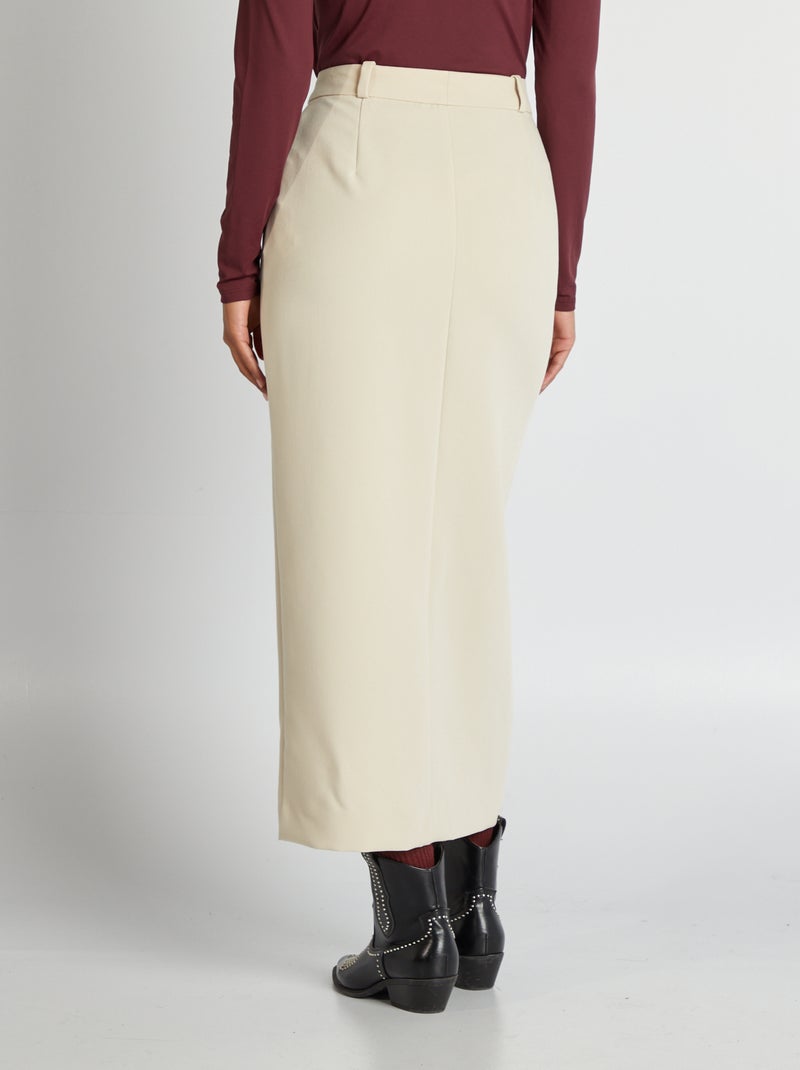 Falda midi GRIS - Kiabi