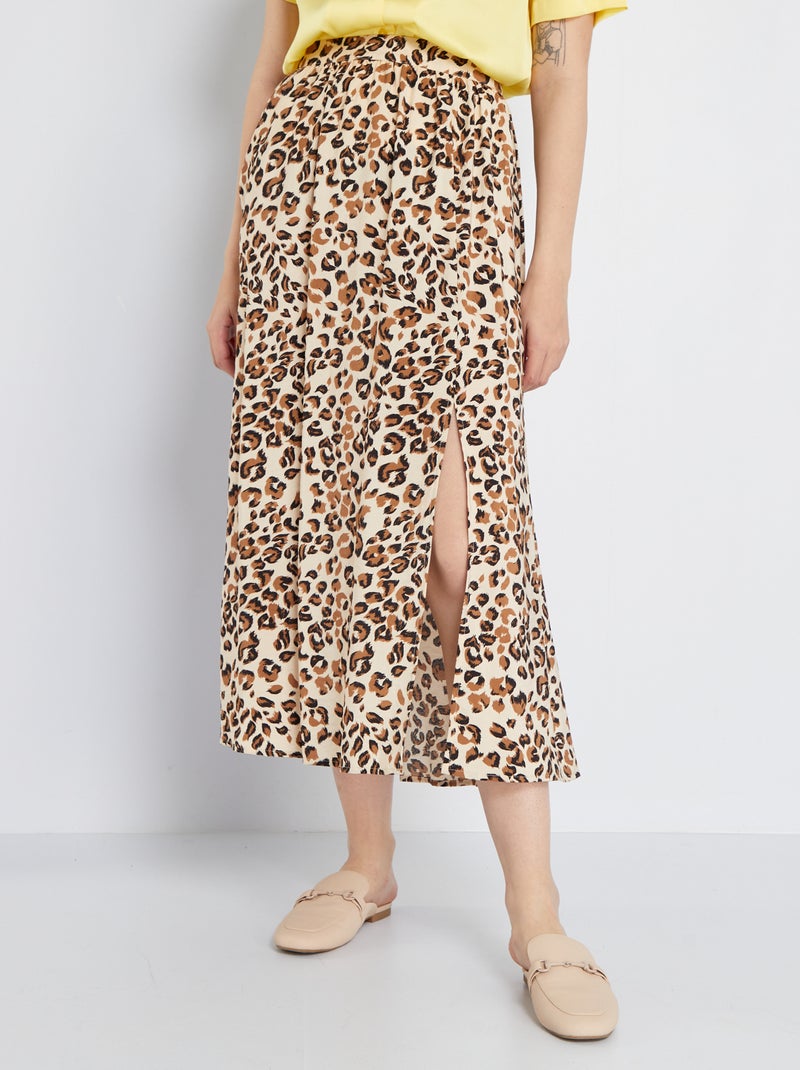 Falda midi 'JDC' leopardo - Kiabi