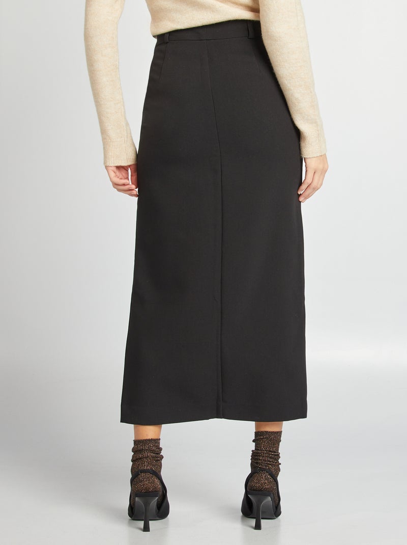 Falda midi negro - Kiabi