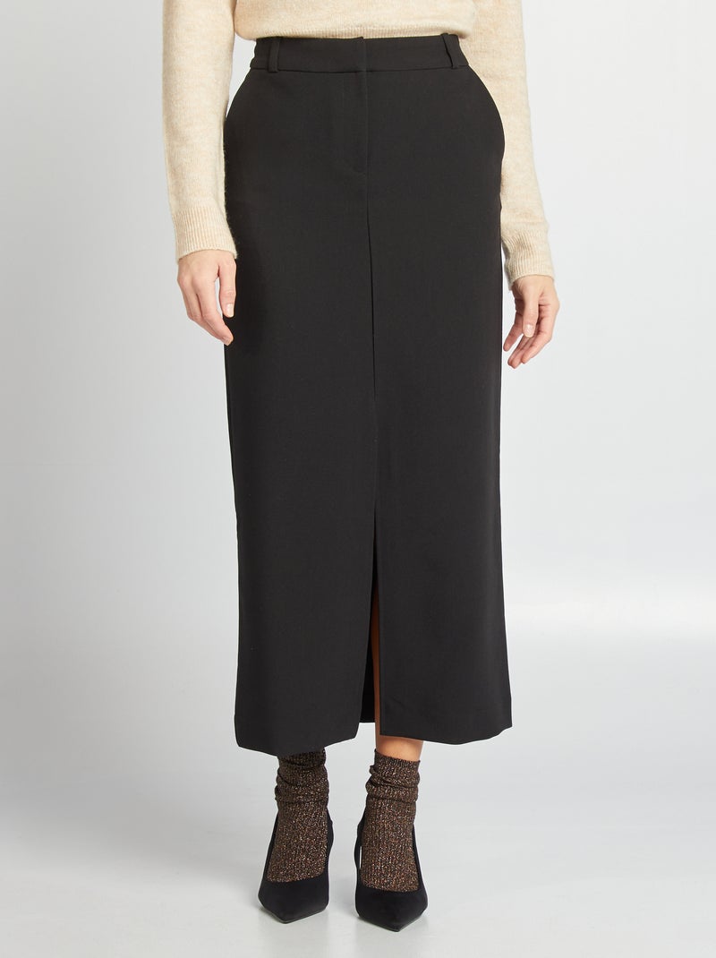 Falda midi negro - Kiabi