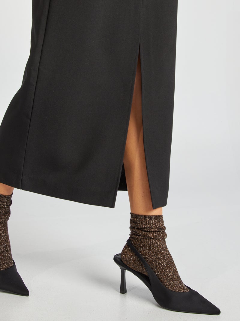 Falda midi negro - Kiabi