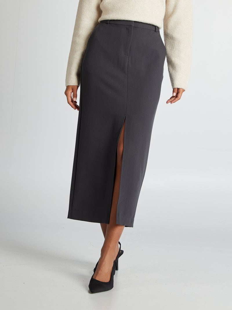 Falda midi NEGRO - Kiabi