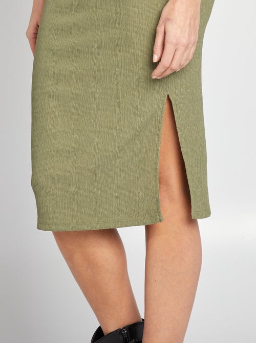 Falda midi premamá de punto gofrado - Kiabi