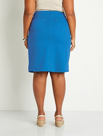 Falda midi trapecio con 5 bolsillos