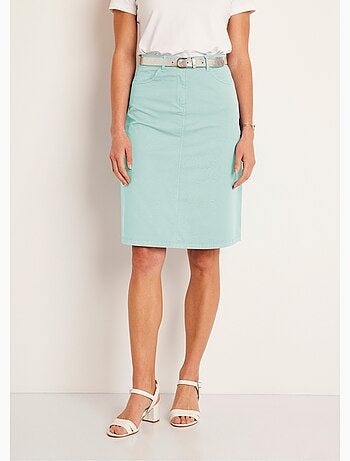 Falda midi trapecio con 5 bolsillos