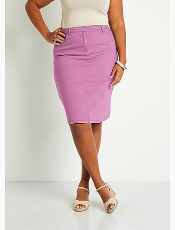 Falda midi trapecio con 5 bolsillos