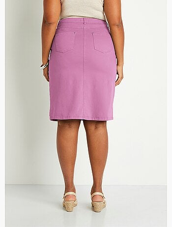 Falda midi trapecio con 5 bolsillos