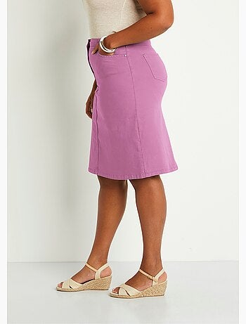 Falda midi trapecio con 5 bolsillos