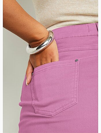 Falda midi trapecio con 5 bolsillos