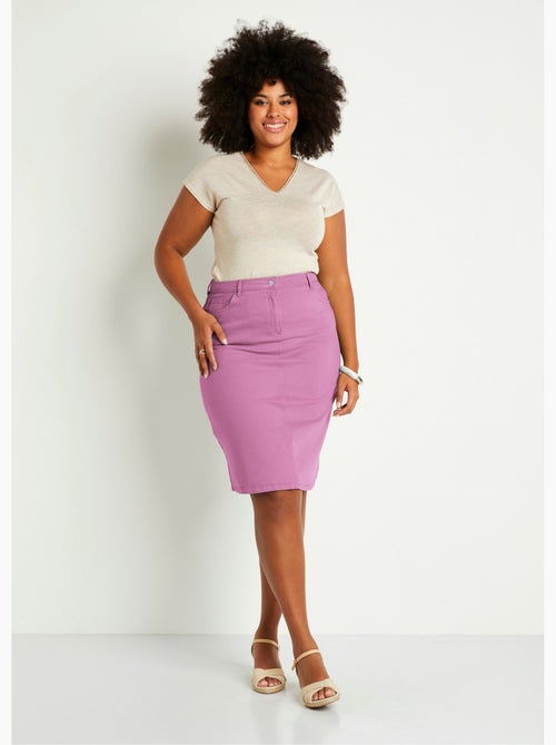 Falda midi trapecio con 5 bolsillos - Afibel - Kiabi