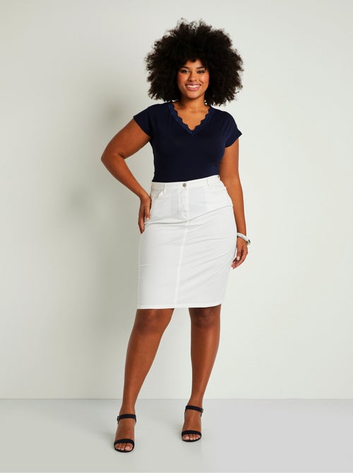 Falda midi trapecio con 5 bolsillos - Kiabi