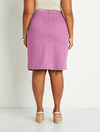 Falda midi trapecio con 5 bolsillos