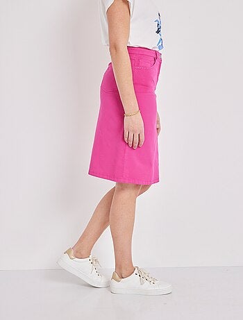 Falda midi trapecio con 5 bolsillos