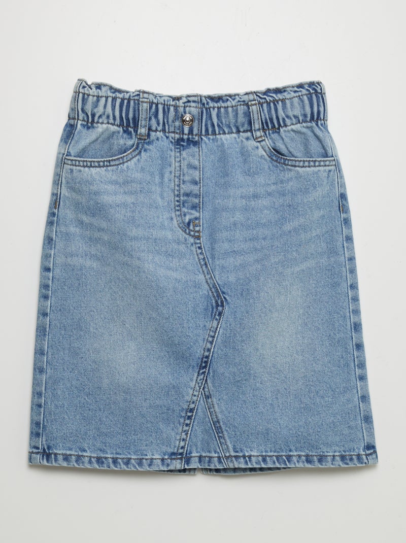 Falda midi vaquera AZUL - Kiabi