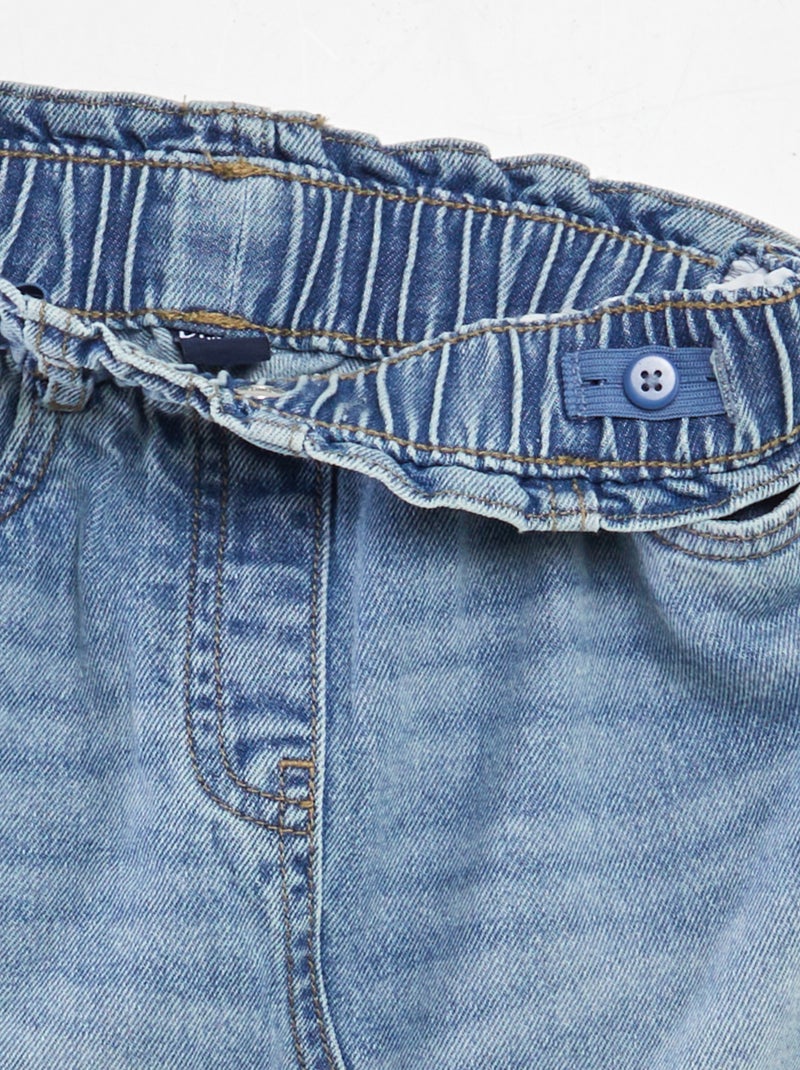 Falda midi vaquera recta AZUL - Kiabi