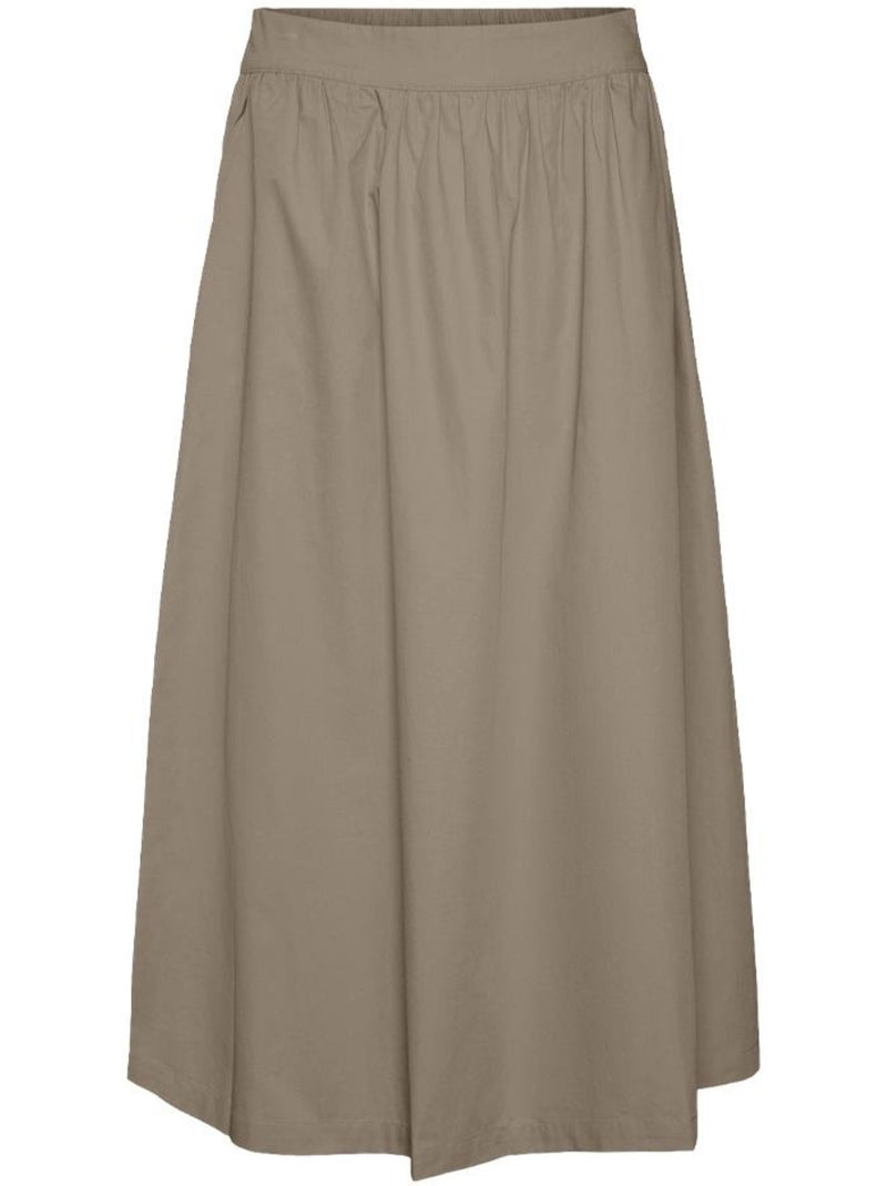 Falda midi vero moda para mujer Beige - Kiabi