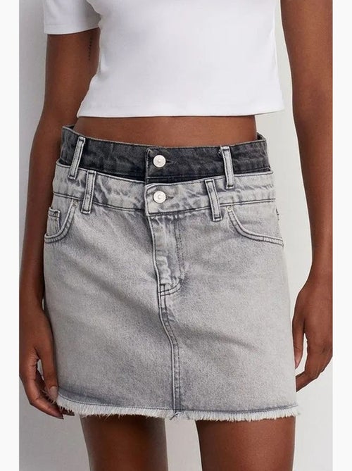 Falda mini vaquera de tiro medio para mujer dilvin - Kiabi Falda mini vaquera de tiro medio para mujer dilvin - Kiabi