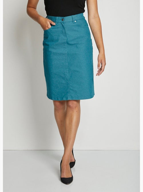 Falda MORPHOSTYLE en denim elástico de color - Afibel - Kiabi