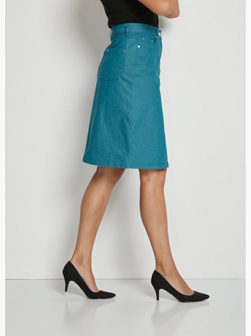 Falda MORPHOSTYLE en denim elástico de color - Afibel - Kiabi
