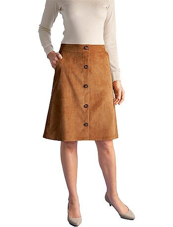 Falda MORPHOSTYLE en terciopelo milleraies - Afibel