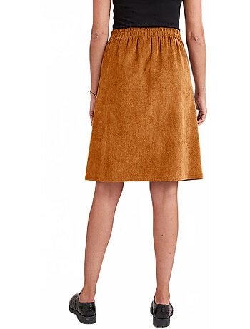 Falda MORPHOSTYLE en terciopelo milleraies - Afibel