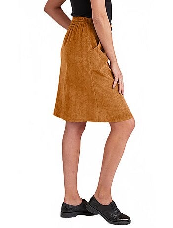 Falda MORPHOSTYLE en terciopelo milleraies - Afibel