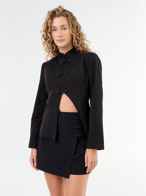 Falda pantalón con detalle mandarín - Kiabi Falda pantalón con detalle mandarín - Kiabi