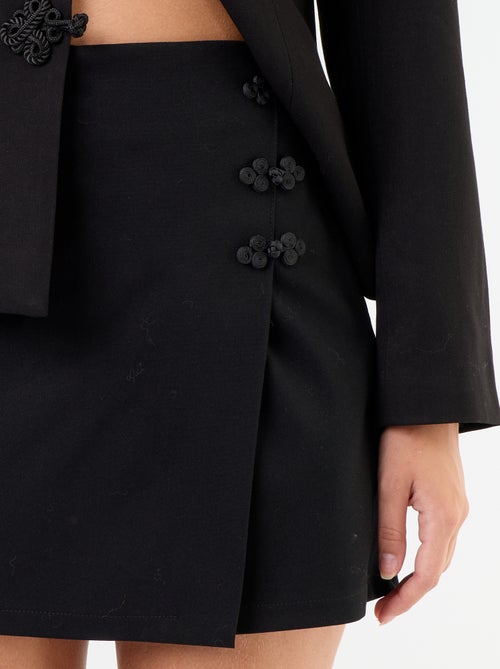 Falda pantalón con detalle mandarín - Kiabi Falda pantalón con detalle mandarín - Kiabi