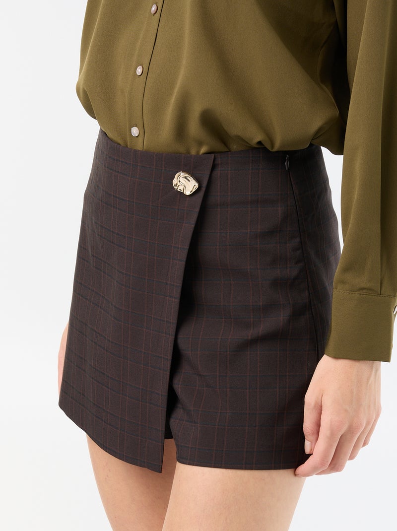 Falda pantalón con joya de fantasía Marron - Kiabi