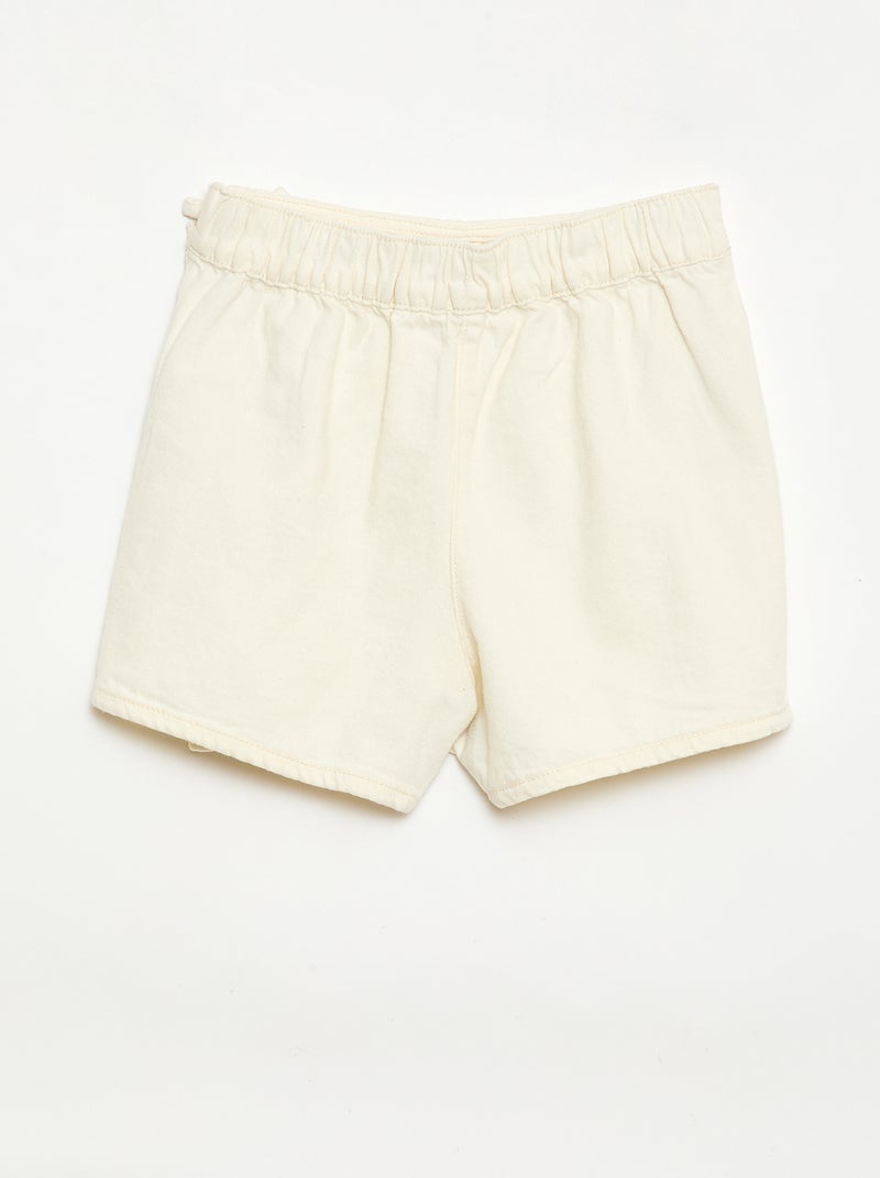 Falda-pantalón con motivos bordados por toda la prenda Beige - Kiabi