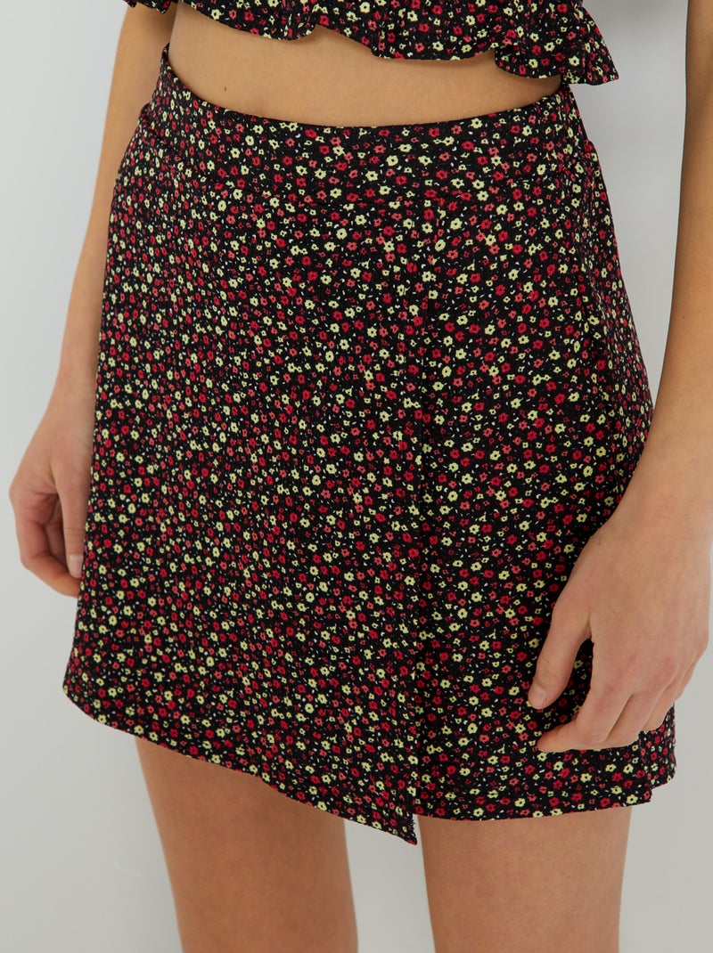 Falda pantalón con motivos estampados NEGRO - Kiabi