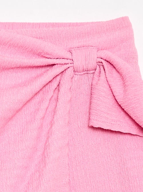 Falda pantalón corta de punto ligero lisa - Kiabi