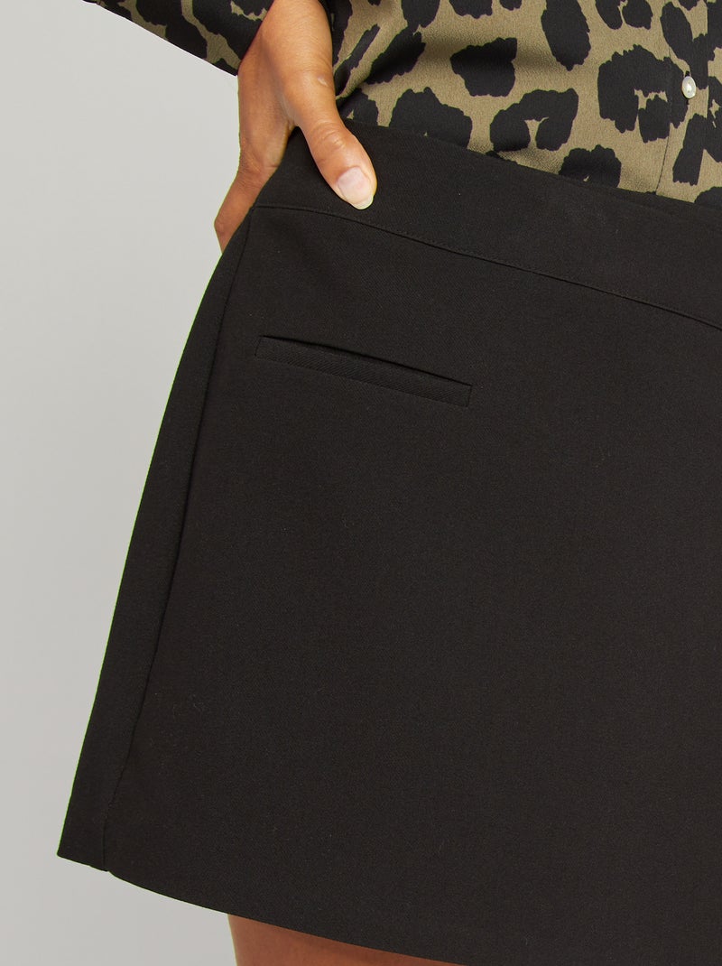 Falda pantalón corta lisa negro - Kiabi
