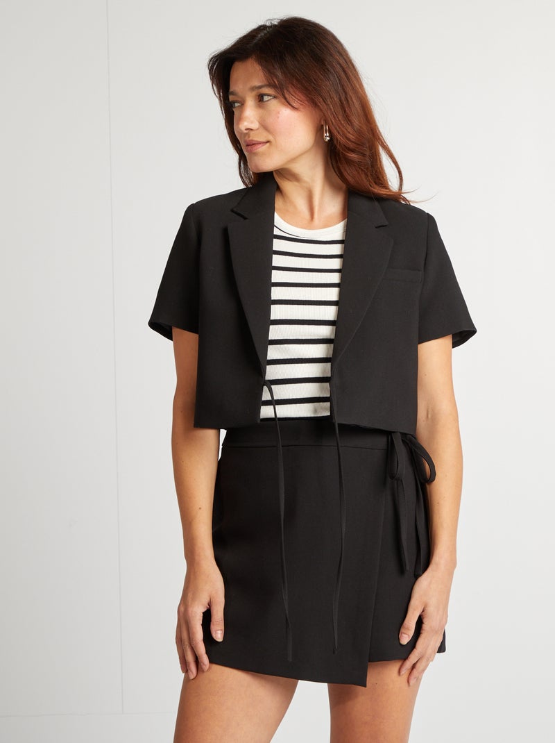 Falda pantalón corta negro - Kiabi
