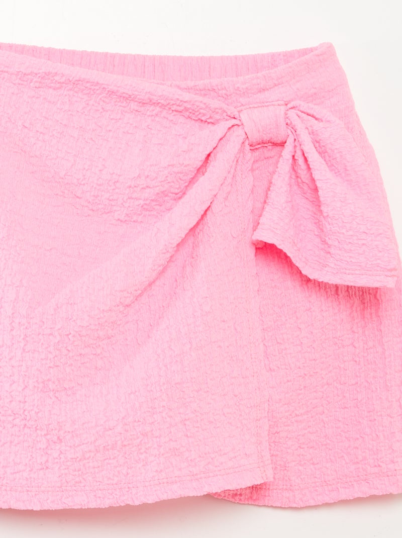 Falda pantalón corta ROSA - Kiabi