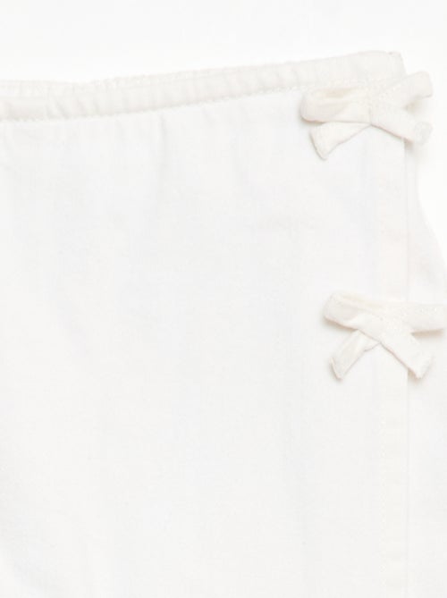 Falda pantalón corta vaquera con nudos - Kiabi