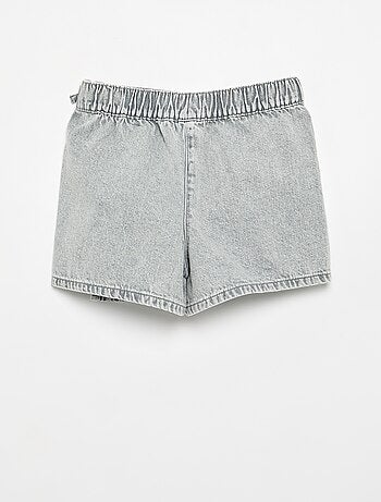 Falda pantalón corta vaquera con nudos