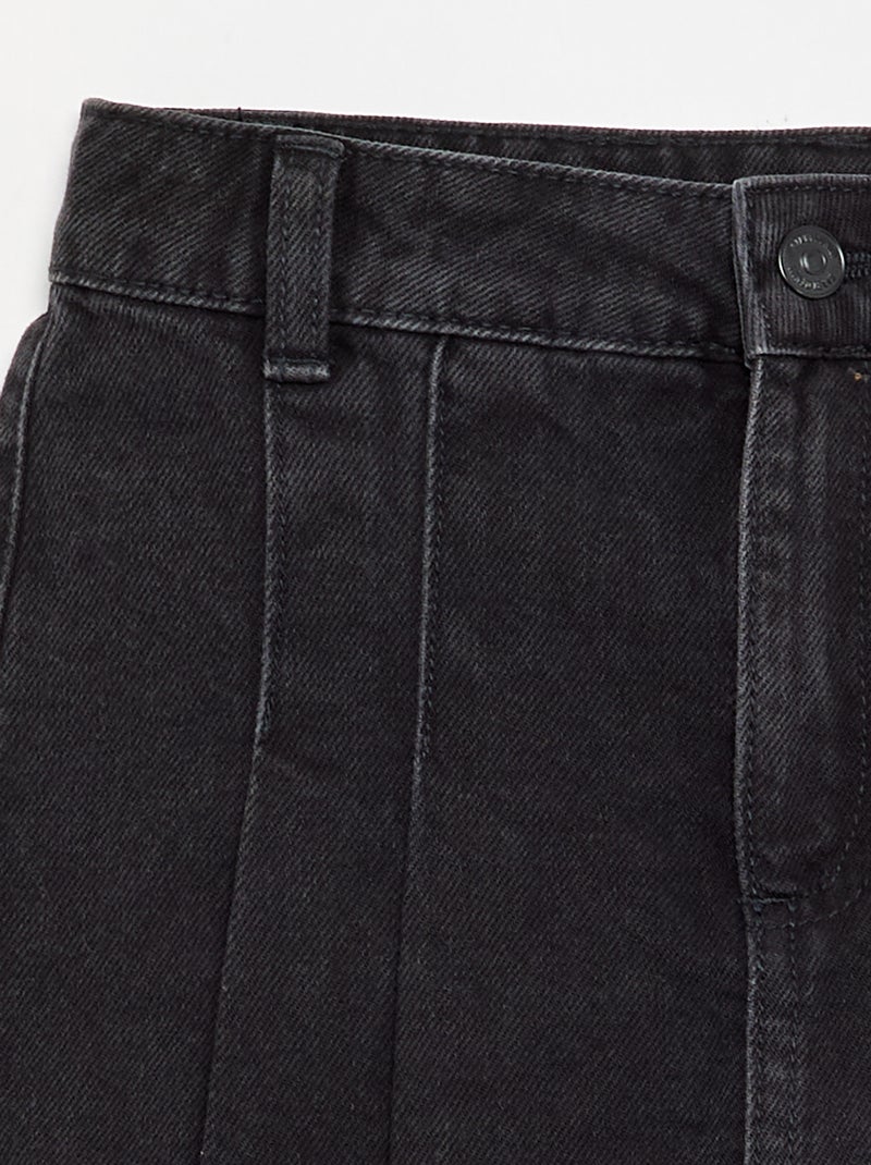 Falda pantalón corta vaquera Negro - Kiabi