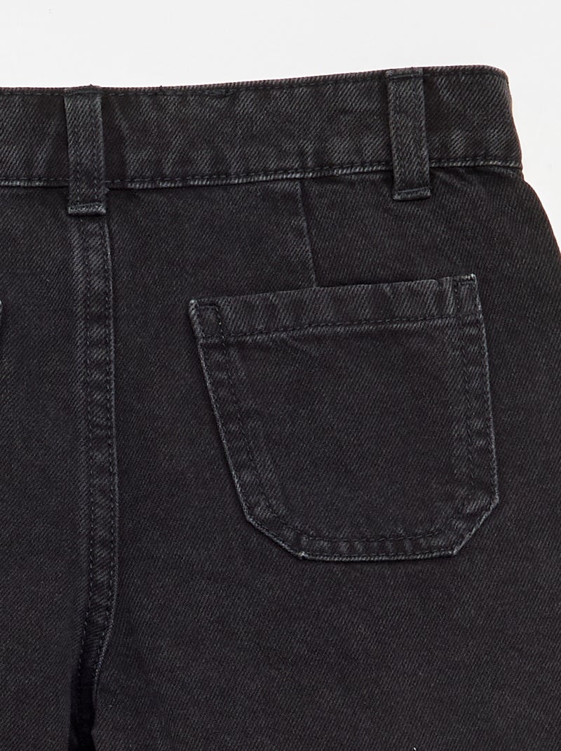Falda pantalón corta vaquera Negro - Kiabi