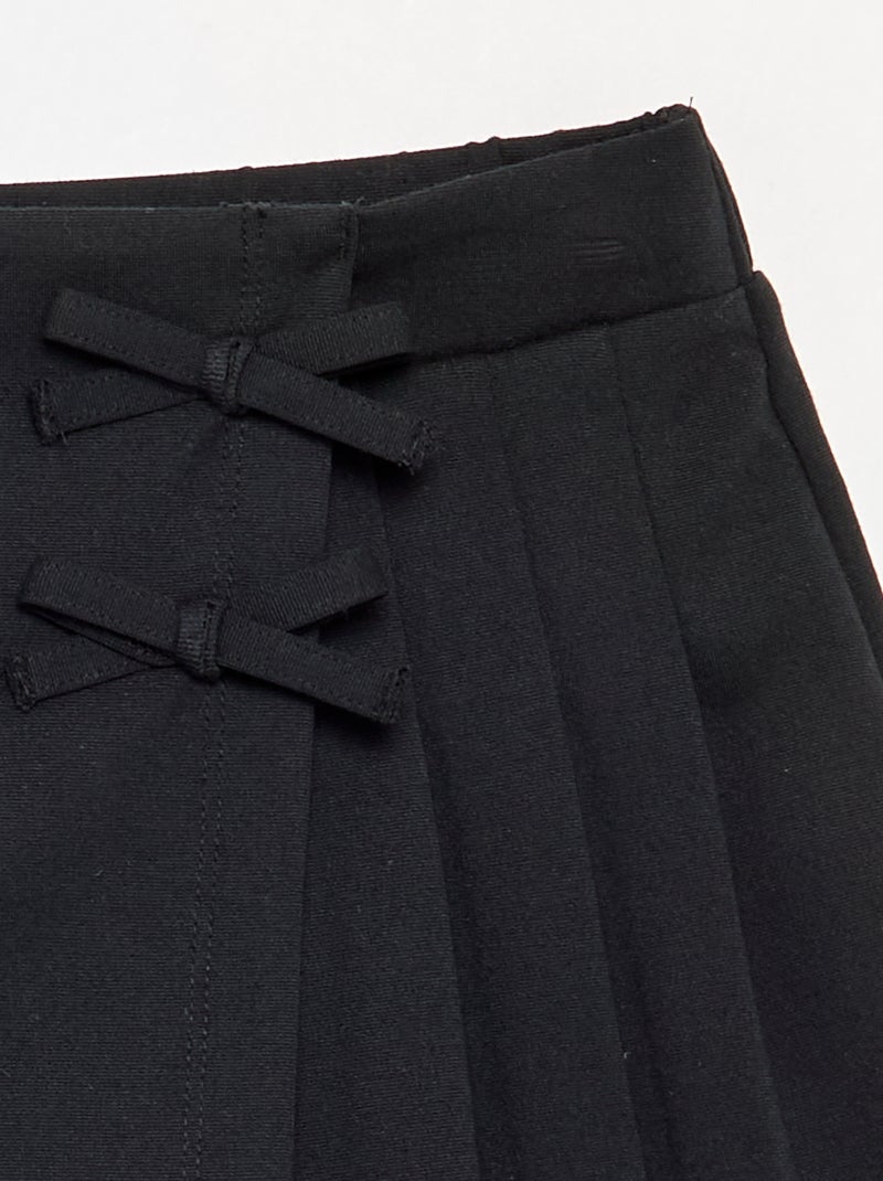 Falda-pantalón cruzada Negro - Kiabi