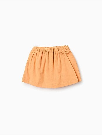 Falda pantalón de algodón con lazo decorativo