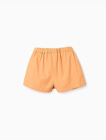 Falda pantalón de algodón con lazo decorativo