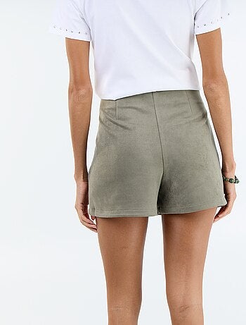 Falda pantalón de antelina